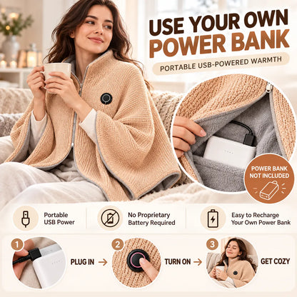 USB HEATED WEARABLE SHAWL ⭐🔥