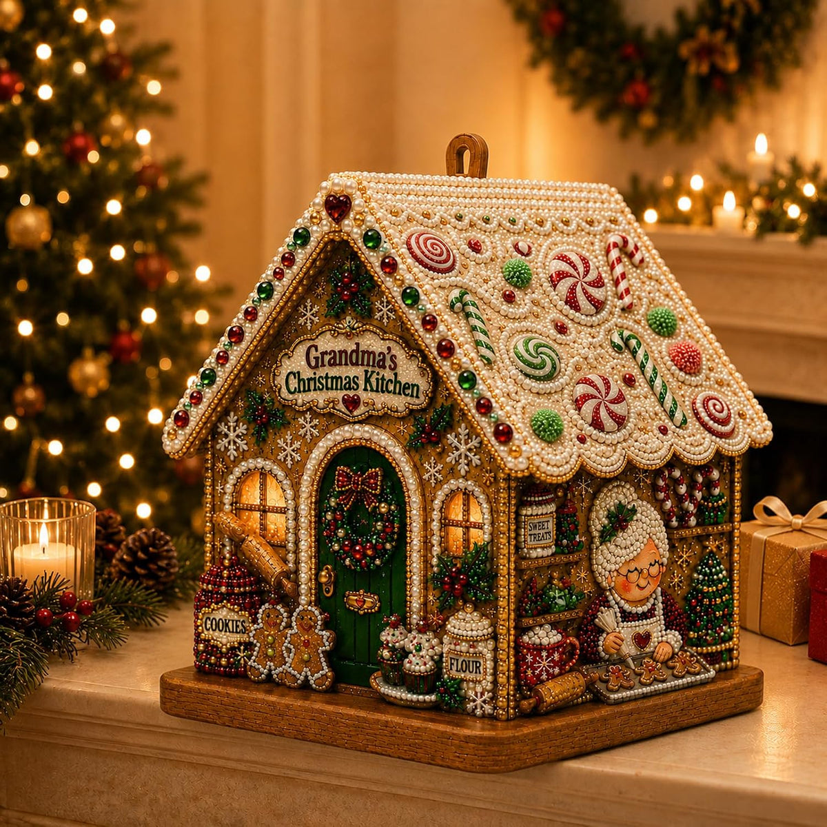 3D Christmas House Diamond Painting Kit for Adults